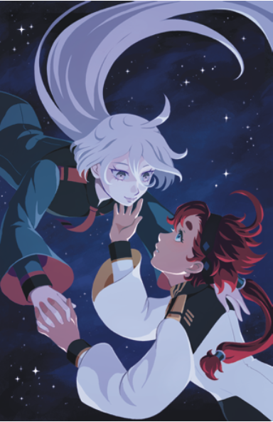 "Space Girlfriends" small print