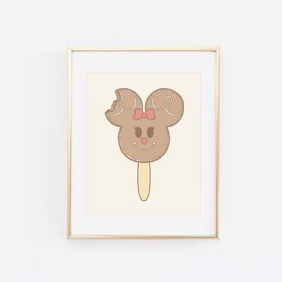 Minnie gingerbread bar print
