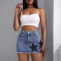 Women'S High Waisted Denim Skirt - Thumbnail 1