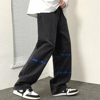 Stunning Hipppie Solid Print Oversize Punk Grunge Hiphop Straight Trousers Streetwear Rave Men Women Amazing  - Thumbnail 6