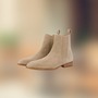 Handmade Men's Beige Suede Chelsea Ankle Boots and Winter-Ready Biker Boots! Stylish and Causal Boots for Men-2