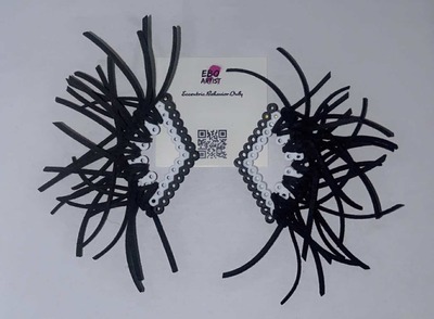 Diamond Swagger Black & White with Black Tassels 