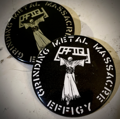 Effigy Grinding Metal Massacre Pin Badge