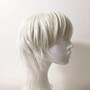 Wolf Cut Mullet Wig Silver White Scene Wig With Bangs Cosplay Anime Wig Short Straight Layered Cut-1