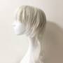 Wolf Cut Mullet Wig Silver White Scene Wig With Bangs Cosplay Anime Wig Short Straight Layered Cut-3