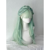 Jasmine Green Long Wig - Thumbnail 2