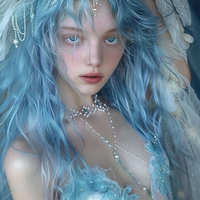 Forest Blue JK Long Curly Wig - Thumbnail 4