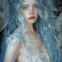 Forest Blue JK Long Curly Wig - Thumbnail 5