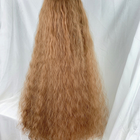 1 Meter Long Wool Curls Wig Halloween Extra Long Wig Brown - Thumbnail 7