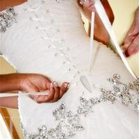 Elegant Sheath Beading Crystals Wedding Dress Bridal Gown - Thumbnail 3