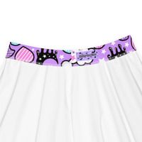 Rainbow Spooky Bats Purple Skater Skirt - Thumbnail 6