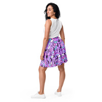 Rainbow Spooky Bats Purple Skater Skirt - Thumbnail 13