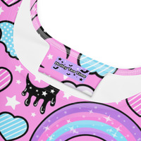 Rainbow Spooky Bats Pink Skater Dress - Thumbnail 5