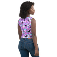 Rainbow Spooky Bats Purple Crop Top - Thumbnail 14