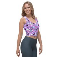 Rainbow Spooky Bats Purple Crop Top - Thumbnail 16