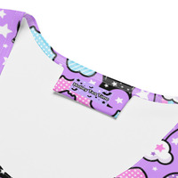 Rainbow Spooky Bats Purple Crop Top - Thumbnail 22
