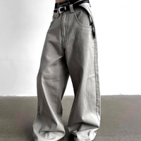 Stunning Punk Oversize Wide-leg Washed Jeans For Men Women Streetwear Rave Amazing - Thumbnail 2