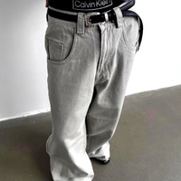 Stunning Punk Oversize Wide-leg Washed Jeans For Men Women Streetwear Rave Amazing - Thumbnail 4