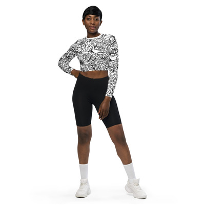 Lady Tie  Recycled long-sleeve crop top