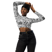 Lady Tie  Recycled long-sleeve crop top - Thumbnail 1
