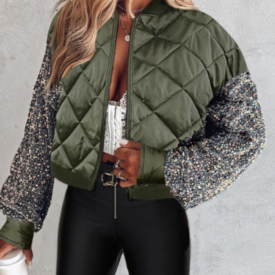 Temperament casual sequin long sleeve jacket