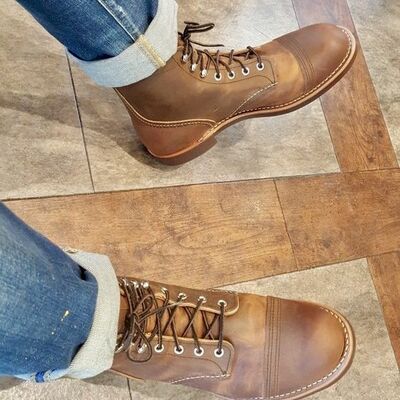 Vintage looks handmade brown cap toe dress formal lace up boot walking biker mens boot