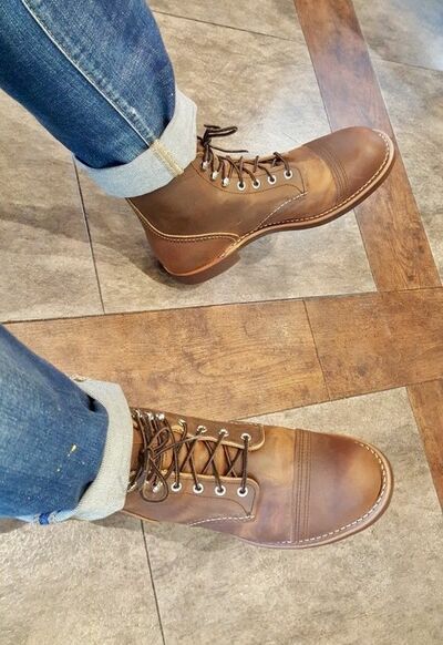 Vintage Looks Handmade Brown Cap Toe Dress Formal Lace Up Boot Walking Biker Mens Boot