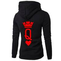 KING QUEEN Couples Hoodie  - Thumbnail 1