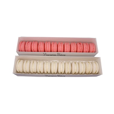 Macaron bites strawberry and vanilla macarons, 24 count