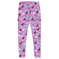 Rainbow Spooky Bats Pink Leggings - Thumbnail 4