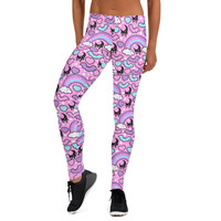 Rainbow Spooky Bats Pink Leggings - Thumbnail 8