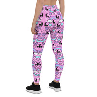 Rainbow Spooky Bats Pink Leggings - Thumbnail 12