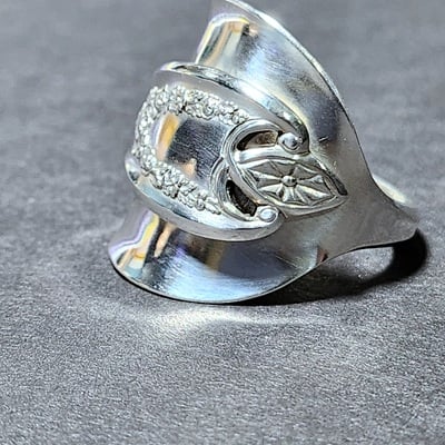 Vintage 1847 rogers bros old colony spoon ring – handmade silverplate jewelry