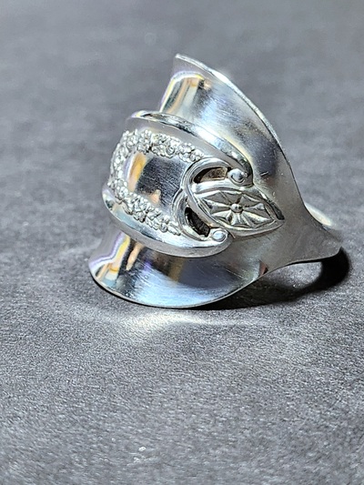 Vintage 1847 rogers bros old colony spoon ring – handmade silverplate jewelry