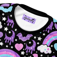 Rainbow Spooky Bats Black Unisex Sweatshirt - Thumbnail 1