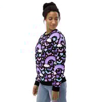 Rainbow Spooky Bats Black Unisex Sweatshirt - Thumbnail 6