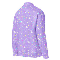 Starry Glitter Purple Unisex Bomber Jacket - Thumbnail 10