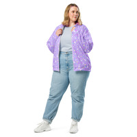 Starry Glitter Purple Unisex Bomber Jacket - Thumbnail 21