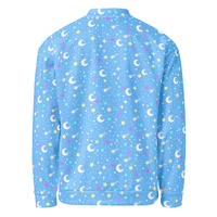 Starry Glitter Blue Unisex Bomber Jacket - Thumbnail 6