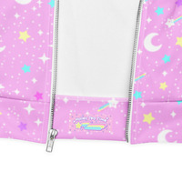 Starry Glitter Pink Unisex Bomber Jacket - Thumbnail 17