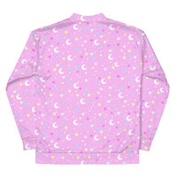 Starry Glitter Pink Unisex Bomber Jacket - Thumbnail 27