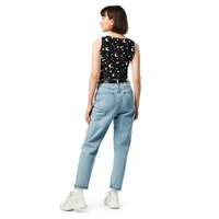 Starry Glitter Black Crop Top - Thumbnail 6