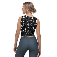 Starry Glitter Black Crop Top - Thumbnail 19