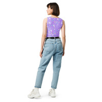 Starry Glitter Purple Crop Top - Thumbnail 6