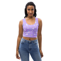 Starry Glitter Purple Crop Top - Thumbnail 11