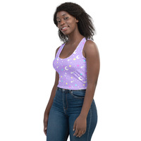 Starry Glitter Purple Crop Top - Thumbnail 13