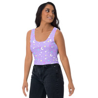 Starry Glitter Purple Crop Top - Thumbnail 16