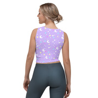 Starry Glitter Purple Crop Top - Thumbnail 19