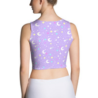 Starry Glitter Purple Crop Top - Thumbnail 22
