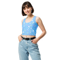 Starry Glitter Blue Crop Top - Thumbnail 5